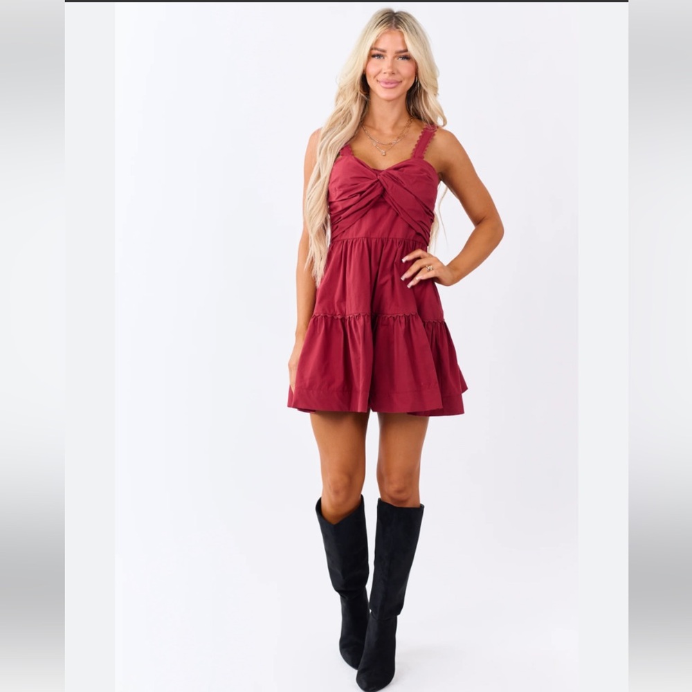 “Baby Pink” Tiered Mini Dress NWT